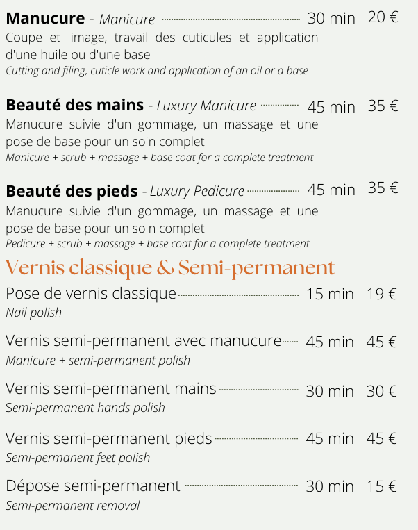 Manucure, beauté des pieds à La Rochelle, semi permanent