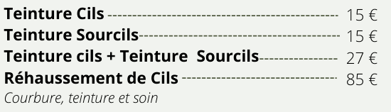 Teinture cils et sourcils